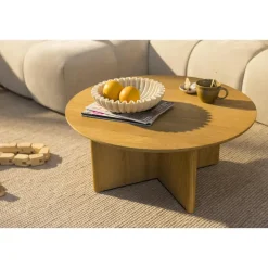 Salontafel Nicola - naturel - 35x80x80 cm