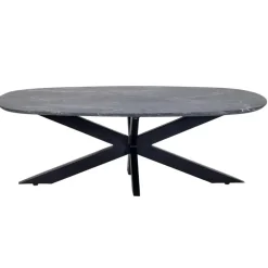 Salontafel Richy Zwart Marmer Deens Ovaal 120cm