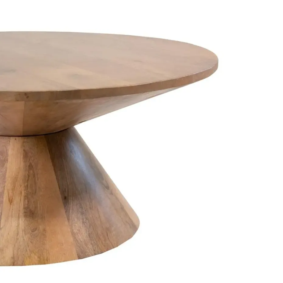 Salontafel Rond 90cm - Naturel Mangohout - Sep