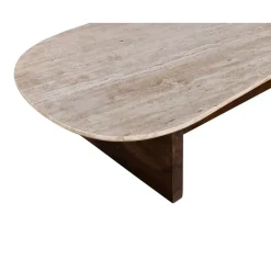 Salontafel Travertin - Beige/Bruin - Organische Vorm - Tafel Olaf