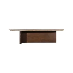 Salontafel Travertin - Beige/Bruin - Organische Vorm - Tafel Olaf