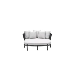 San Remo divanbed - carbon black - rope lava zwart - valley sand