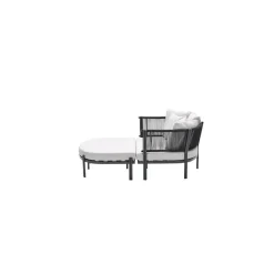 San Remo divanbed - carbon black - rope lava zwart - valley sand