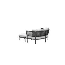 San Remo divanbed - carbon black - rope lava zwart - valley sand
