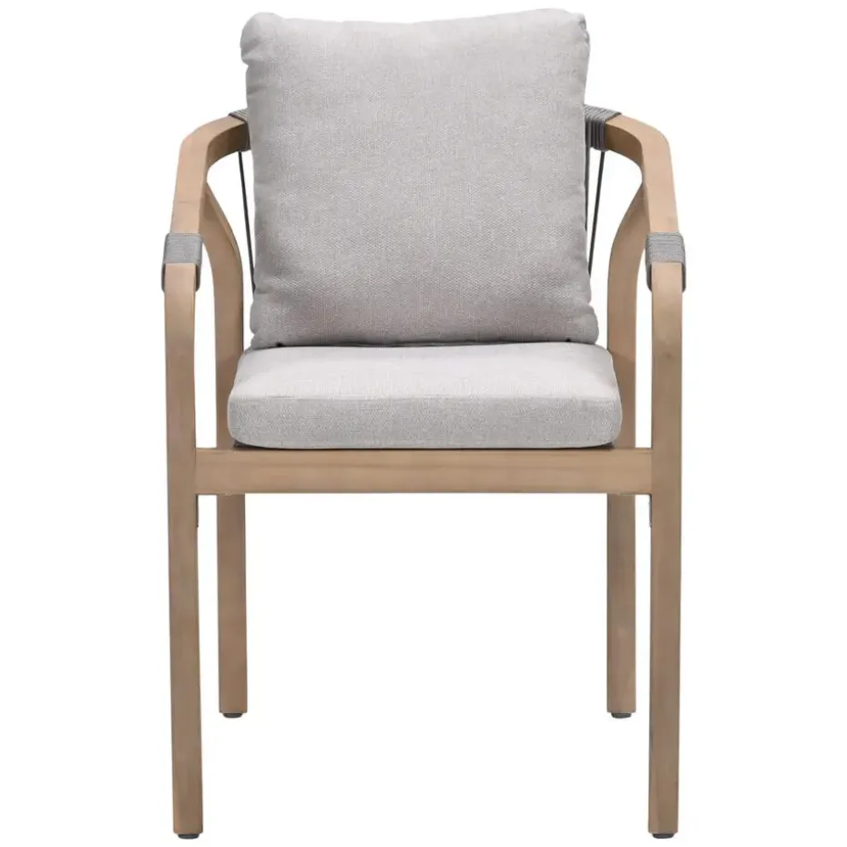 Santos dining fauteuil - acaciahout met white wash - taupe - sand