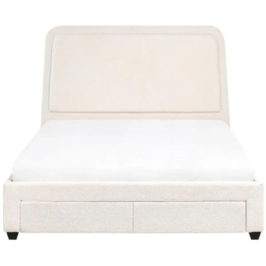 SARDENT - Tweepersoonsbed - Off-white - 140 x 200 cm - Bouclé