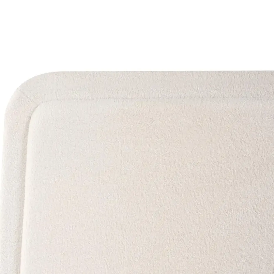 SARDENT - Tweepersoonsbed - Off-white - 140 x 200 cm - Bouclé