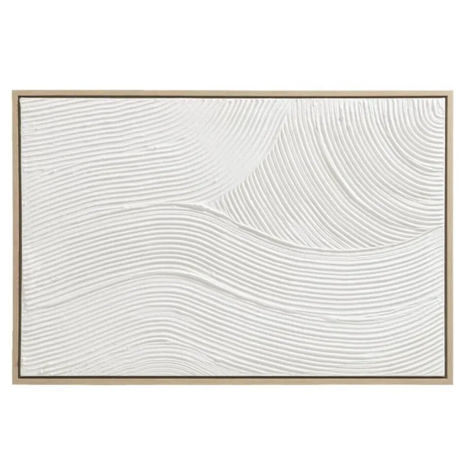 Schilderij 3D Art - wit - canvas/hout - 60x90 cm