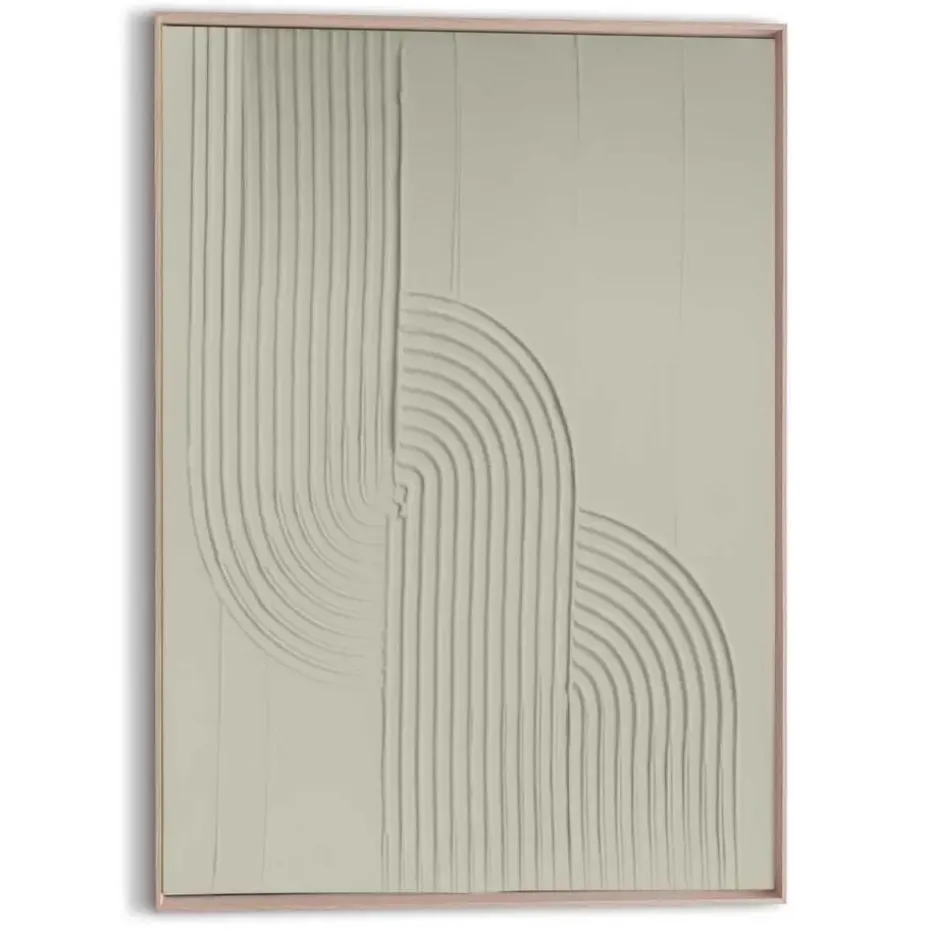 Schilderij 3D Art Knot - sage green - 70 x 50cm - Groen