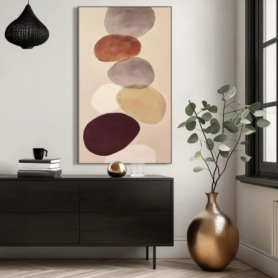 Schilderij gekleurde stenen FCL - 118x70 cm