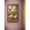 Schilderij Kraanvogel - multikleur - 118x70 cm