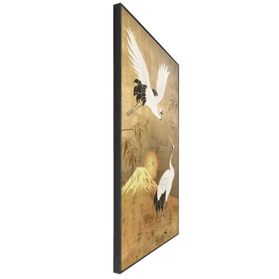 Schilderij Kraanvogel - multikleur - 118x70 cm