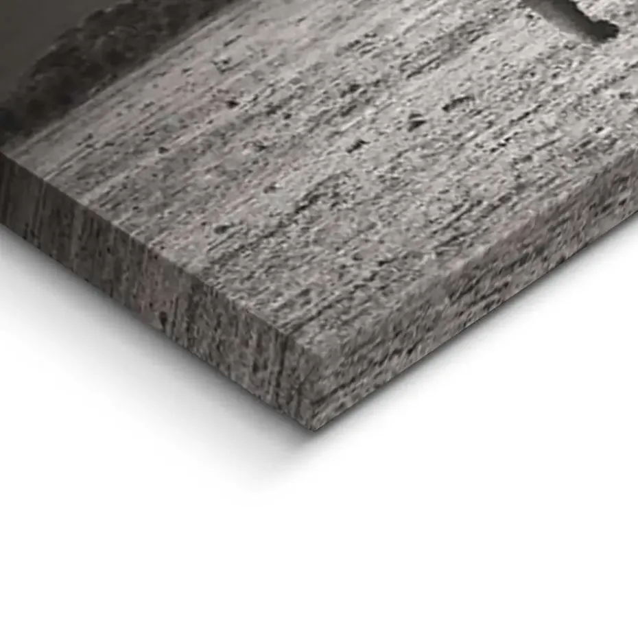 Schilderij Kudde Olifanten - 40 x 118cm - Zwart-Wit