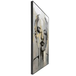 Schilderij vrouw met goud - 118x70 cm