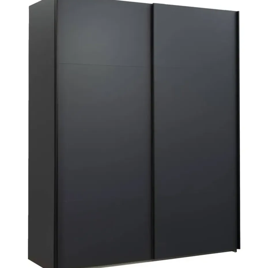 Schuifdeurkast Bergamo - antraciet - 221x178,5x66,6 cm