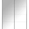 Schuifdeurkast Bergamo met spiegeldeuren - eikenkleur - 221x178,5x66,6 cm