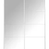 Schuifdeurkast Bergamo met spiegeldeuren - wit - 221x178,5x66,6 cm