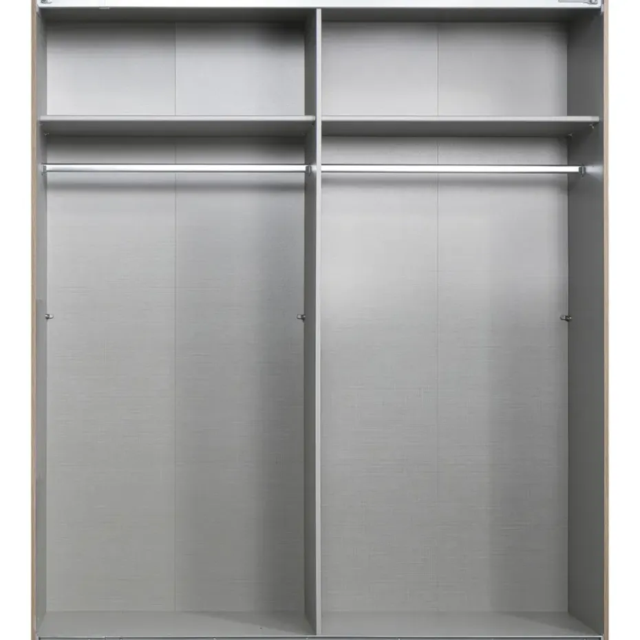 Schuifdeurkast Dex - eikenkleur - 198x180x64 cm