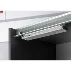 Schuifdeurkast Genua - antraciet/wit - 204x122x60 cm