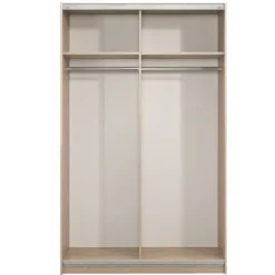 Schuifdeurkast Genua - eikenkleur/antraciet - 204x122x60 cm