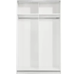 Schuifdeurkast Genua - wit - 204x122x60 cm