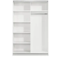 Schuifdeurkast Genua - wit - 204x122x60 cm