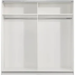 Schuifdeurkast Genua - wit - 204x200x60 cm