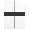 Schuifdeurkast Genua - wit/antraciet - 204x150x60 cm
