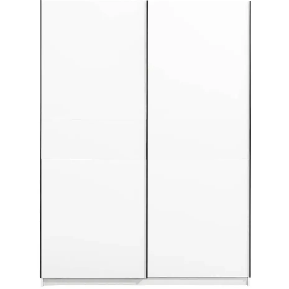 Schuifdeurkast Genua - wit - 204x150x60 cm