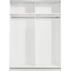 Schuifdeurkast Genua - wit - 204x150x60 cm