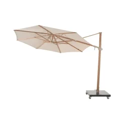 4-Seasons Siesta Premium - zweefparasol 350 cm. - Woodlook/Sand