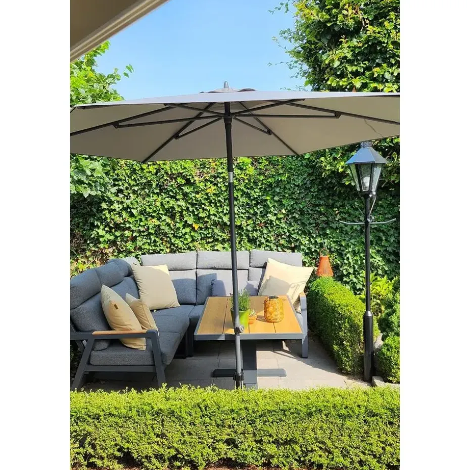 4-Seasons stokparasol Azzurro 350 cm - Charcoal