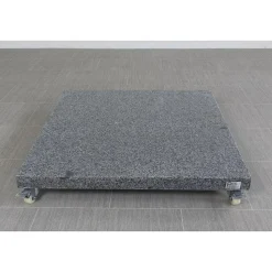 4-Seasons zweefparasol Siesta Premium 3x3 m. - woodlook/charcoal + voet en hoes