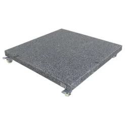 4-Seasons zweefparasol Siesta Premium 3x3 m. - woodlook/charcoal + voet en hoes