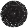 Secret de Gourmet Placemat - raffia zwart - rond - 38 cm
