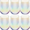 Secret de Gourmet Tumbler drink glazen - 6x - parelmoer - 540 ml