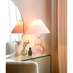 SENGWA - Tafellamp - Roze - Glas