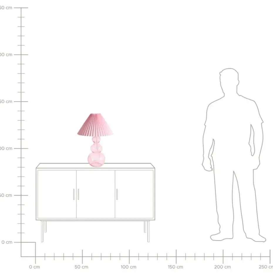 SENGWA - Tafellamp - Roze - Glas