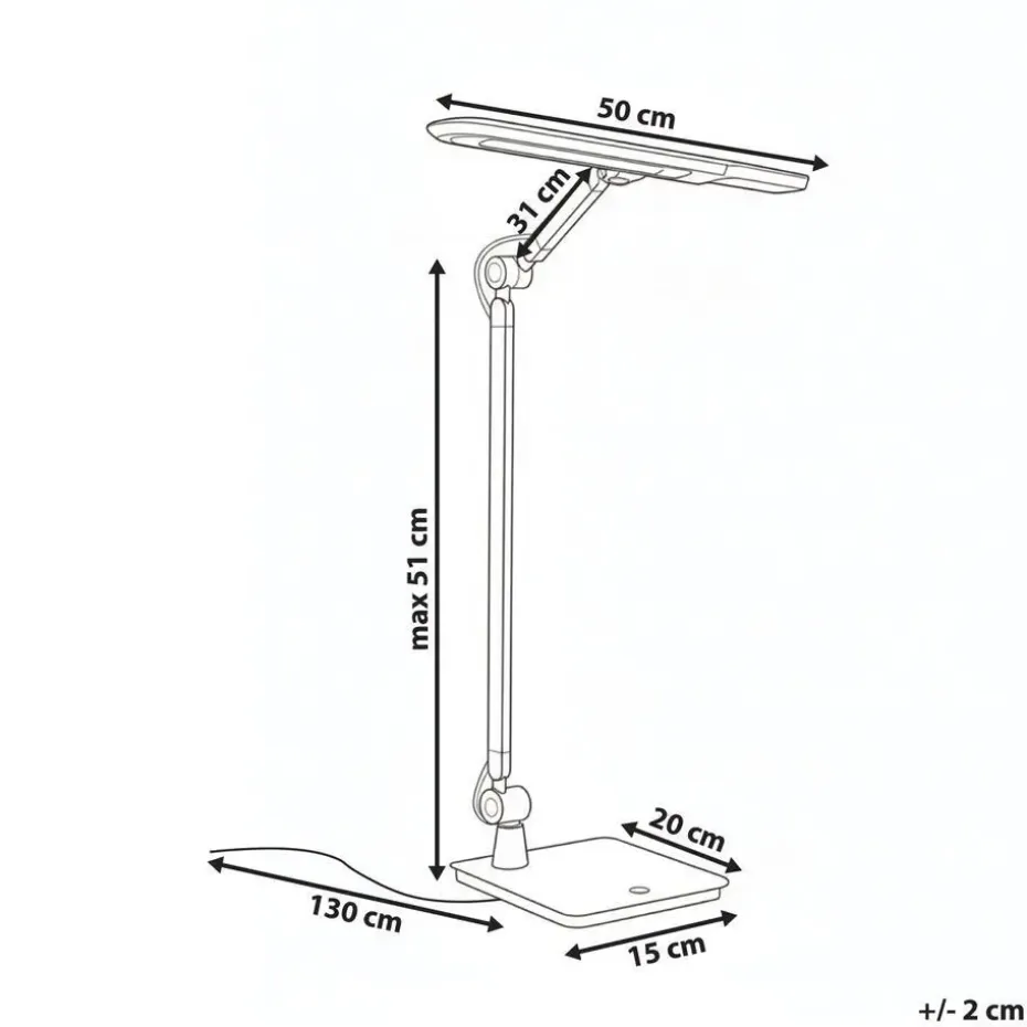 SERPENS - Bureaulamp LED - Grijs - Synthetisch materiaal