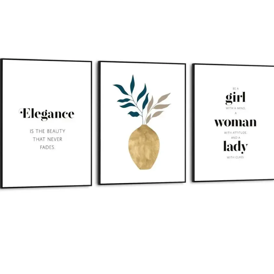 Set poster met lijst - Elegant