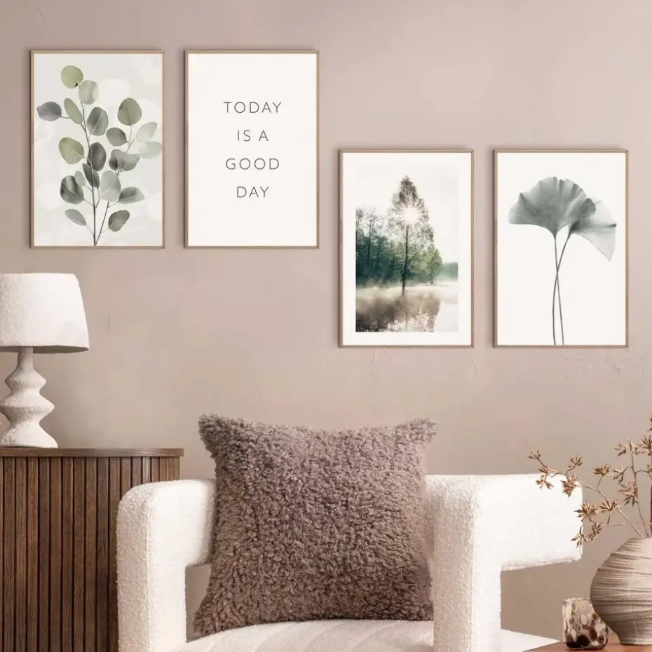 Set poster met lijst - Stil geluk