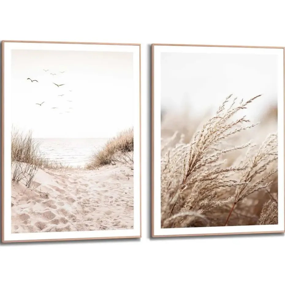 Set poster met lijst - Strand