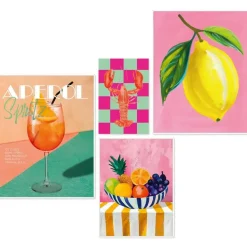 Set poster met lijst - Zomerse set