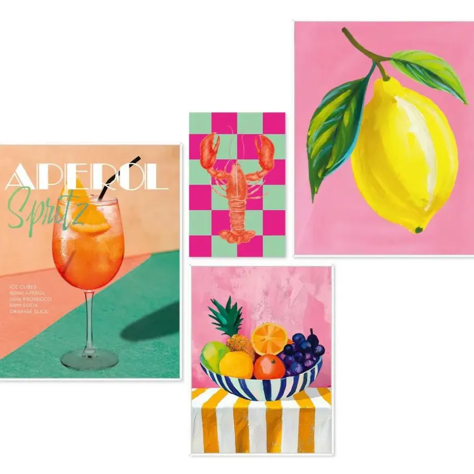 Set poster met lijst - Zomerse set