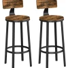Set van 2 barkrukken - industrieel ontwerp - vintage bruin