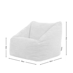 Set van 2 icon Kinderzitzakken Morgan - Corduroy Zitzak met Vulling - Oud roze