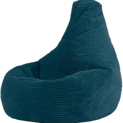 Set van 2 icon Kinderzitzakken Dalton - Corduroy Zitzak - Blauwgroen