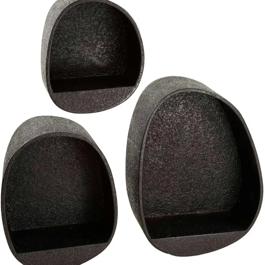 Set van 3 wandschappen Licorice-liquid metal