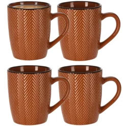 Siaki Koffiemok/theemok - Fishbone - terra - 370 ml