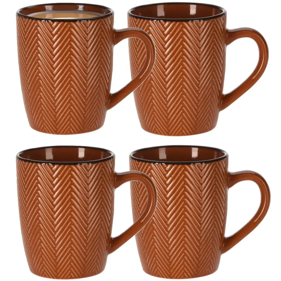 Siaki Koffiemok/theemok - Fishbone - terra - 370 ml